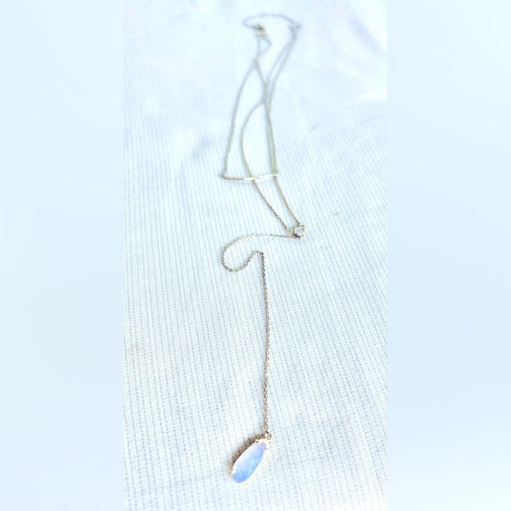 LOFT Delicate 3 tier Opalescent Glass Necklace